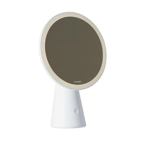 Philips(フィリップス) LEDライト付き 女優鏡 3色照明モード 角度調整可能 95%自然光再現 化粧鏡 メイクアップミラー USB充電 女優ミラー 女優ライト ブルーライトカット【日本正規品】 DSK205 白