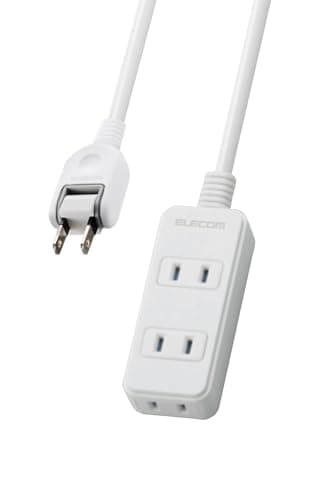 エレコム 電源タップ 雷ガード スウィングプラグ ほこりシャッター付 3個口 1m ホワイト T-KST02-22310WH