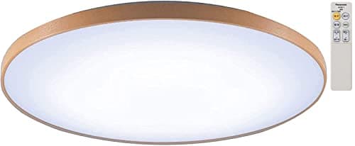 LEDシーリングライト 調光・調色タイプ リモコン付 ~12畳 ミディアムブラウン仕上 HH-CE1219AH