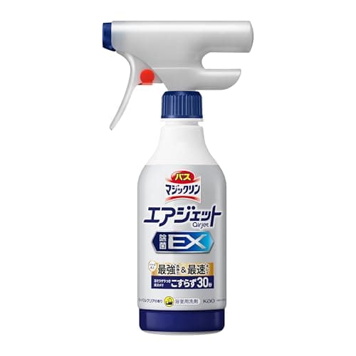 バスマジックリン エアジェット除菌EX お風呂 洗剤 浴そうザラつき・床ヌメリこすらず30秒でキュッ! ハーバルクリアの香り 本体390ｍｌ
