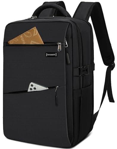 [RAINSMORE] リュック メンズ ビジネスリュック 大容量 15.6インチ PC スクエア バックパック A4資料収納 撥水 防水 旅行 通勤 通学 ブラック