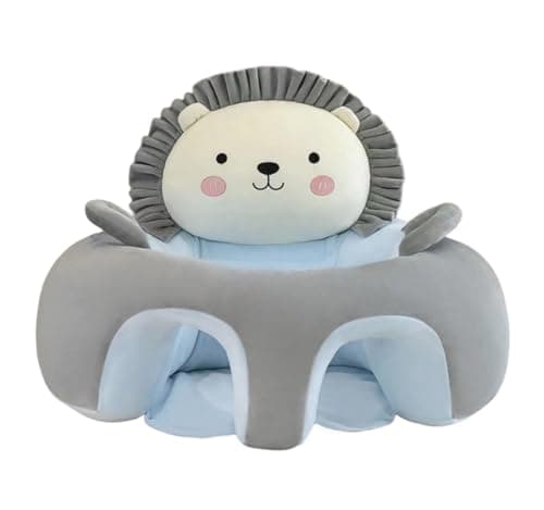 ベビーチェア ベビーソファー お座り練習チェア 赤ちゃんソファ 赤ちゃん椅子 転倒防止 滑り止め 低反発 ぬいぐるみ ふわふわ 洗える 椅子 クッション 安定感 安全 (小さなライオン)