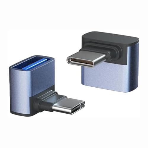 USB-C & USB 3.1 変換アダプタ L字型 上下 Type C - USB A 3.1 メス L型 タイプc 変換アダプタ USB3.0延長アダプタ 10Gbps高速転送 65/3A急速充電 OTG対応 for MacBook Pro/MacBook Air/iPad Pro その他 USB-C 端末用 変換コネクタ