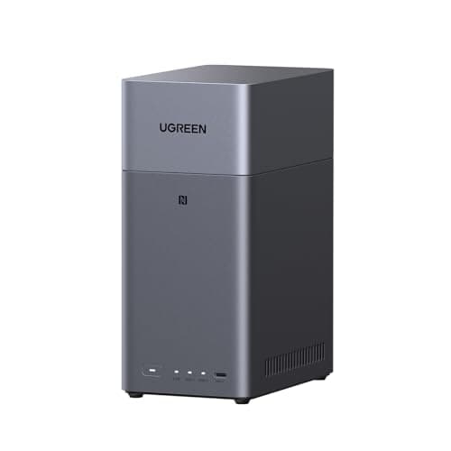 UGREEN NASync DH2300 2ベイ デスクトップNAS NFCワンタッチ接続​​ 4K動画再生を支持 最大60TBのストレージ 4GB RAM オンボード メモリ搭載 バックアップ 初心者向け 初期設定簡単 ​​2年保証（HDD付属なし）