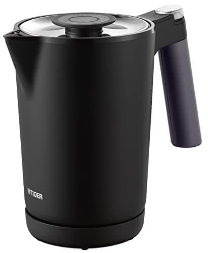 電気ケトル 温度調節機能付き 湯沸かし コーヒードリップ ステンレス 1.0L 転倒お湯漏れ防止 カラだき防止 蒸気レス ブラック PTQ-A100KO