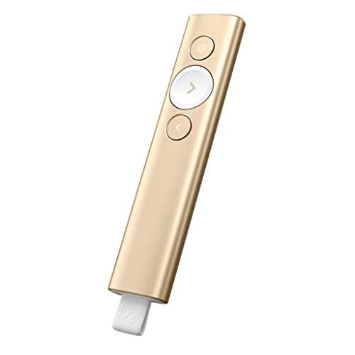 ロジクール ポインター R1000GD ゴールド プレゼンター オンライン会議で使える プレゼン 充電式 ワイヤレス 無線 R1000 SPOTLIGHT オンライン 会議 国内正規品