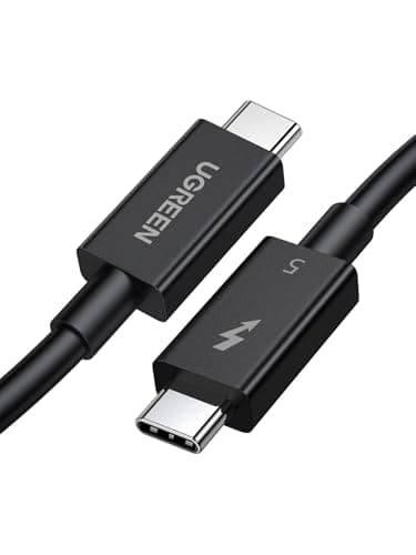 UGREEN Thunderbolt5 [Intel認定] USB-C to USB-Cケーブル 240W PD3.1 急速充電 80Gbps 双方向高速データ伝送 16K@60Hz/3台の4K@144Hz映像出力 Thunderbolt4/3 USB4下位互換 MacBook Pro/iPad/iphone17シリーズ/Android/ハブ/SDDケースなどタイプC対応機器接続用 ブラック1m