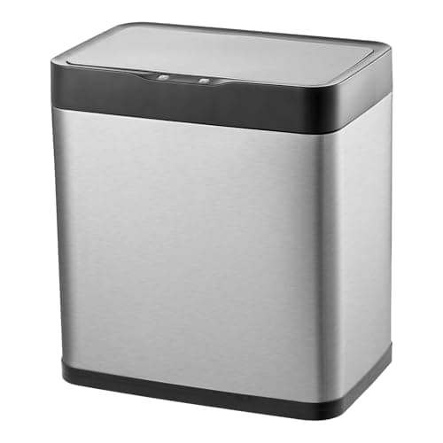 センサー式ゴミ箱 25L 2分別 ステンレス製 自動開閉 防水設計 キッチン 洗面所 オフィス向け 衛生的 インナーバケツ付き DZT-25-35R