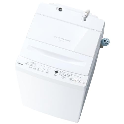 TOSHIBA(東芝) 全自動洗濯機 7kg AW-7DH4(W) インバーター 自動槽洗いモード 洗濯槽自動洗浄 ZABOON ウルトラファインバブル洗浄 低振動 低騒音 ボディ幅51.5㎝ Ag+ 抗菌水