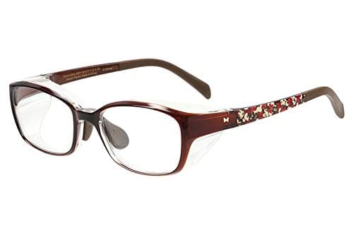 ウェリントン型 Disneyモデル 花粉メガネ ZA201V04 ブラウン ミニーマウス