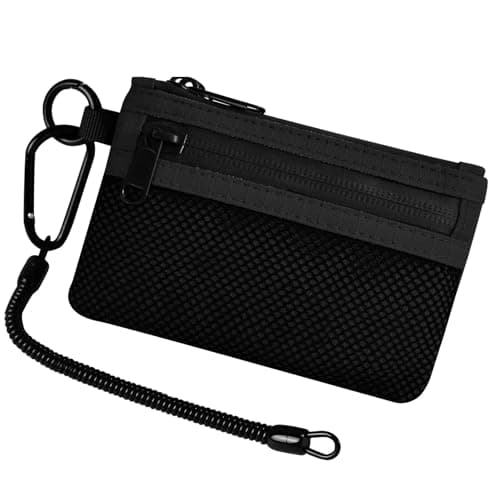 パスケース 小銭入れ付き 定期入れ コインケース メンズ レディース 耐水性 薄型 防犯デザイン スキミング防止 財布 伸びる カラビナ付き キーリング付き アウトドア 旅行