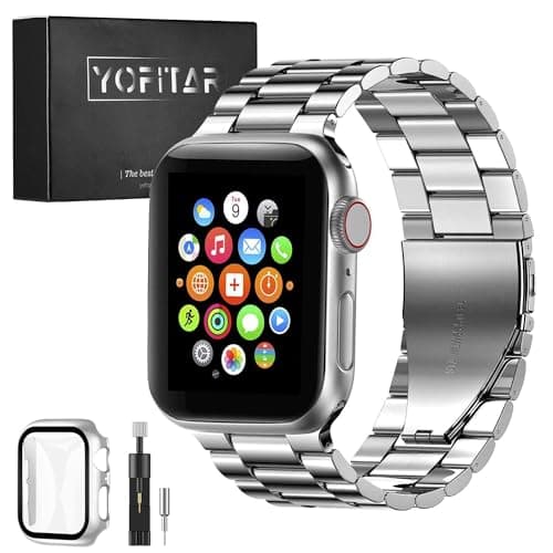 for Apple Watch バンド 保護ケース付き ステンレス製 アップルウォッチ 交換ベルト Apple Watch Ultra 2/Ultra/10/9/8/7/SE2/6/SE/5/4/3/2/1対応