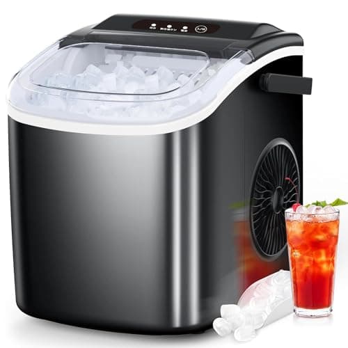 COWSAR 製氷機 家庭用 6分高速製氷機 自動洗浄機能 1.2L大容量タンク 2種氷サイズ調節可能 静音 自動停止 水不足提示 晩酌 家飲み オフィス飲み 日本語説明書付き