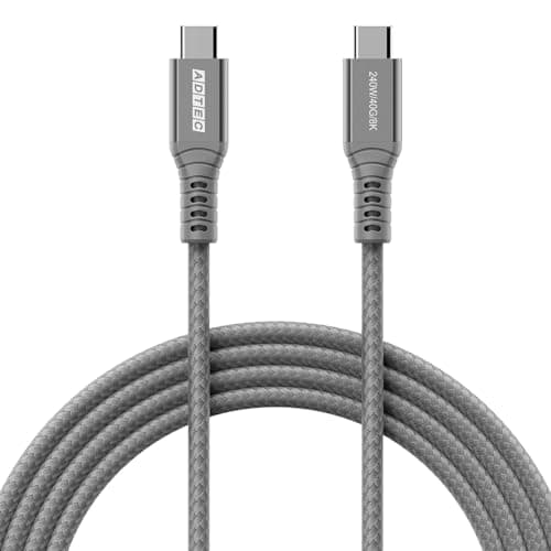 アドテック 240W スペース ブラック eMarker搭載 USB4 Gen3（40Gbps）USB Type-Cケーブル 1.0m PD3.1 48V/5A 24V 20V 15V 12V 9V 5V 8K/60Hz APC-V1024CC-U4G3-BK