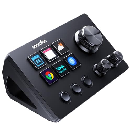 Stream Controller - SOOMFON Stream Studio Control Deck 6キー配列 ストリームデック ライブコンテンツ作成用のコントローラー 配信者向けデバイス OBS/Twitch​/YouTube連携 Mac/PC対応 黒