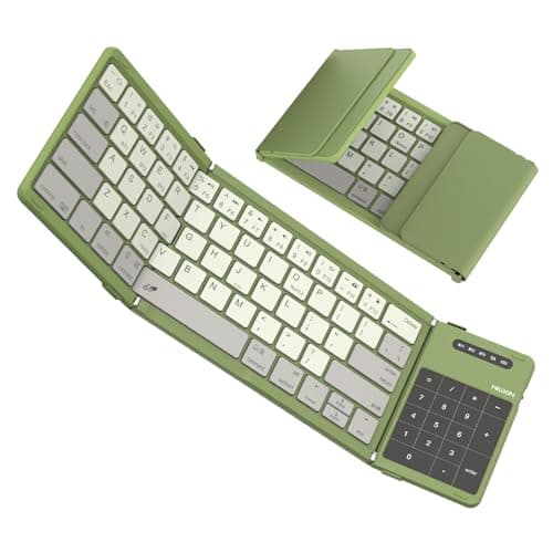 キーボード Bluetooth 折りたたみ式 ワイヤレス ipad キーボード ipad mini 薄型軽量 3台同時接続 テンキー＆ タッチパッド搭載 Type-C充電式 トラックパッド マルチペアリング iOS/Android/Mac/Windows対応 パンタグラフ 収納バッグ付き 日本語説明書付