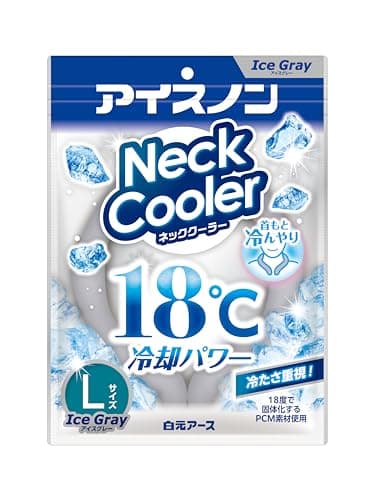 アイスノン ネッククーラー 18度 アイスグレー Lサイズ 4902407025234