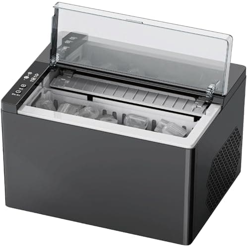 [東京Deco] 高速 製氷機 家庭用 新型 最短5分製氷 自動製氷機 ブラック [タンク容量1.6L][氷バスケット満氷量約0.6kg] [スピード製氷/2種類の製氷サイズ/大容量水タンク] 製氷 卓上 スピード 氷 簡単操作 クリア ロック氷 大量生産 料理 かき氷 ロックアイス アイスメーカー d000