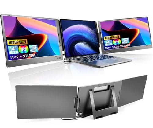 ROADOM デュアルモニター 14インチ モバイルトリプルモニター X90A
