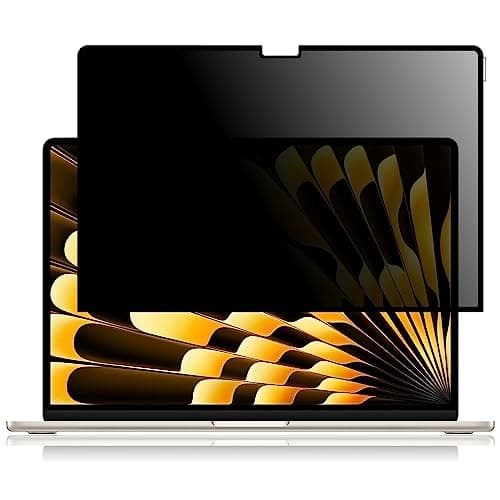 覗き見防止 macbook air 15 保護フィルム【ブルーライトカット】反射防止 アンチグレア ナノサクション式 2023～2024年モデル M2～M3対応 LOE0555-RP