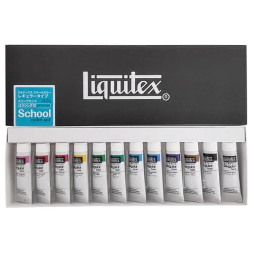 リキテックス(Liquitex) アクリル絵具 スクールカラー レギュラータイプ 12色セット 伝統色 R1 10ml