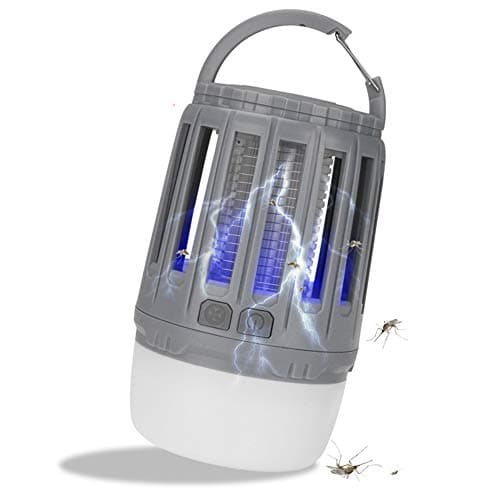 電撃殺虫器 LEDランタン 1台2役 USB充電式 IPX6防水