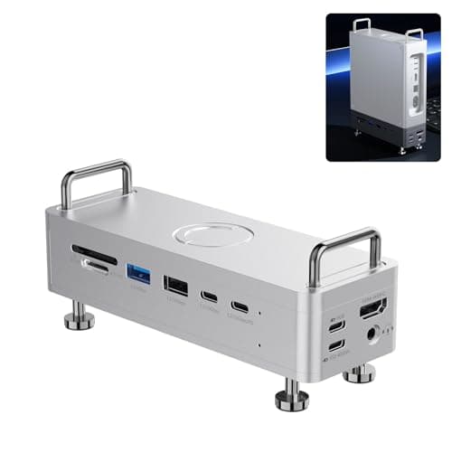 QT03 Mac mini M4/M4 Pro 専用 USB-Cハブ & スタンド 10-in-1 ドッキングステーション
