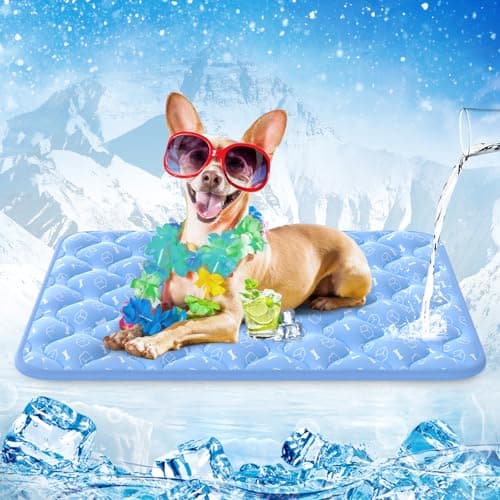 犬用ひんやりマット サーモクロミックペット用冷感マット 50×75cm PE-PM-0004-BU-RY-M-A