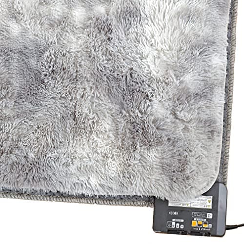 ホットカーペット 1.5畳 カバー付き 2点セット シャギーラグ 約130×190cm アイボリー 長毛 毛足35mm