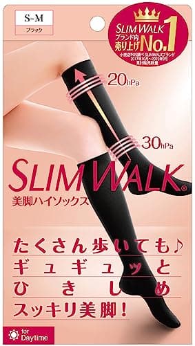 着圧ソックス 美脚 ハイソックス S-M ブラック PH805