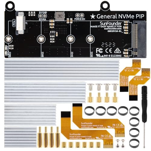 PCIe to M.2 HAT M-Key NVMe SSD PIP PCIe 2/3 ボード