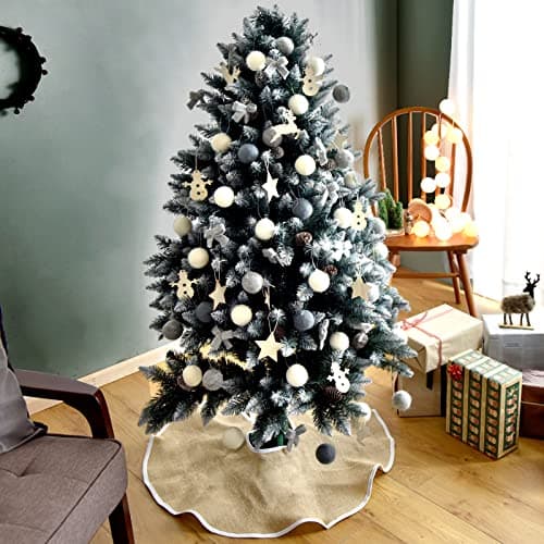 クリスマスツリー 150cm 雪化粧 松ぼっくり付き LED オーナメントセット 北欧 おしゃれ Christmas tree 150 16900020