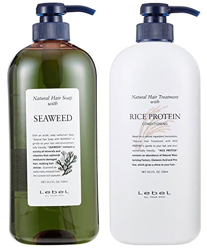 ナチュラルヘアソープ ウィズ SW (シーウィード 720ml)& ナチュラルヘアトリートメント ウィズ RP (ライスプロテイン 720g) 2個アソート