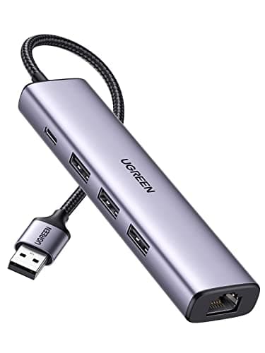 USB 3.0 有線LANアダプター 1000Mbps ギガ 5-in-1 3*USB-Aポート