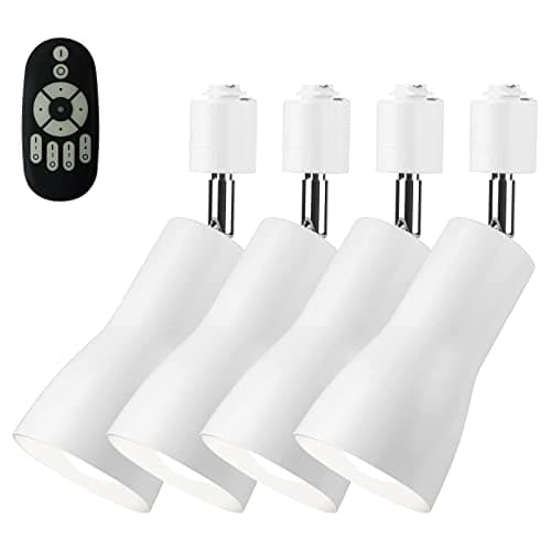 4個セット ダクトレール用 スポットライト E26 LED電球60W形付き 調光調色 ホワイト SETGDE26W-A-9WCT-4B-Y リモコン付き