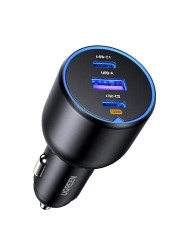 UGREEN 130W シガーソケット usb-c カーチャージャー 3ポート【PD 100W/30W+SCP 22.5W】PD3.0/QC4.0/PPS対応 90413