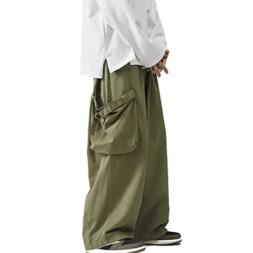 ワイドパンツ メンズ ロングパンツ カーゴパンツ