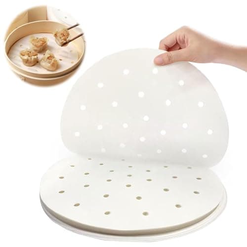 せいろ蒸しシート 蒸篭 シート【100枚 直径15cm/18cm/20cm/23cm】蒸し紙 丸型 両面ノンスティック 防水 耐油 健康的な材料 高温に強い (丸型 15cm)