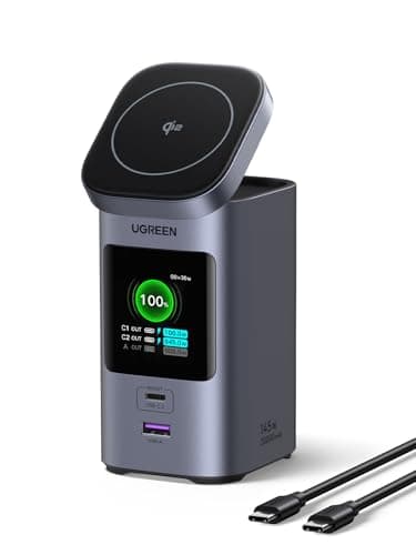 Nexode モバイルバッテリー 4-in-1 (20000mAh・145W) Qi2・15Wマグネット式ワイヤレス充電対応 Magsafe対応 3ポート PD急速充電 TFTディスプレイ 大容量 縦置き パススルー/低電流モード搭載 PSE技術基準適合 MacBook PD対応Windows PC iPad iphone17 Android スマホ ノートPC その他 PB771
