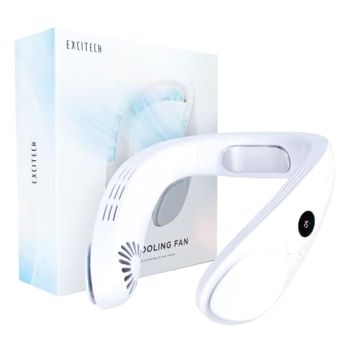 Excitech 【-15℃ 瞬間冷却 ペルチェ素子】母の日 ネッククーラー 4400mAh 冷却プレート ネックファン 首掛け扇風機 羽根なし 携帯扇風機 大風量 超軽量 静音 プレゼント