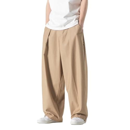 ワイドパンツ メンズ サルエル スーツ生地