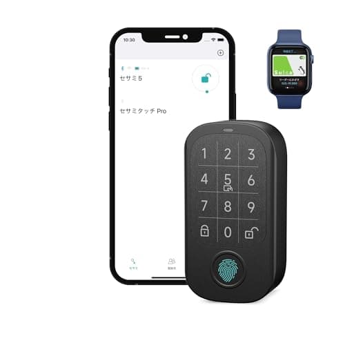 CANDY HOUSEスマートロック スマートキー 暗証番号 指紋認証パッド ICカードリーダー SESAME TOUCH PRO セサミタッチプロ