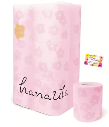 hanauta うたうさくらの香り ダブル トイレットペーパー 107mm×25m (12ロール)