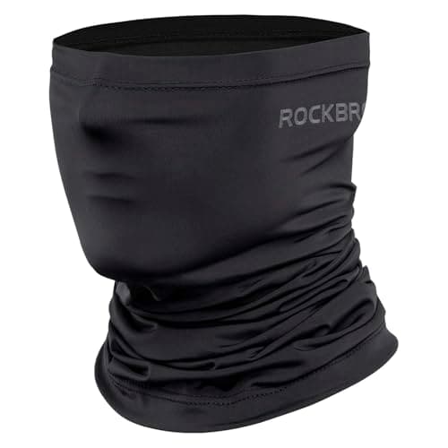 ROCKBROS フェイスカバー uvカット 冷感 夏用 ネックカバー 息苦しくない 日焼け防止 UPF50+ 吸汗速乾 ネックウォーマー スポーツ 自転車 バイク 釣り ゴルフ ランニング サイズ: One Size カラー: ブラック