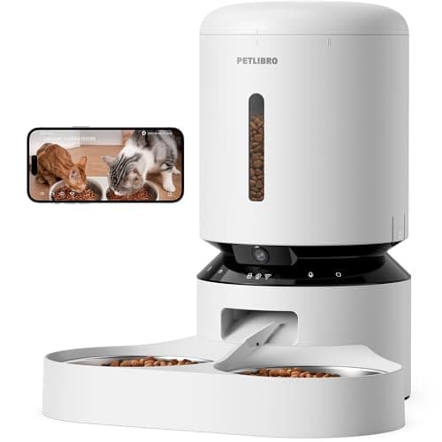自動給餌器 猫 犬 カメラ付き 1080P スマホ遠隔操作 5GWifi対応 1日10食 録音 マイク 双方向会話 手動給餌 2Way給電 詰まり防止センサー 残量不足検知 動体検知 音声検知 分解洗浄 5L大容量 多頭飼い PLAF203