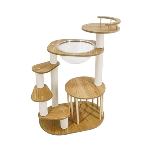 キャットタワー 木製 宇宙船付き