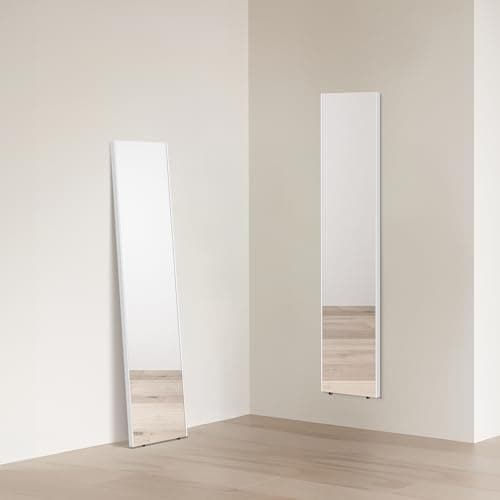 日本製鏡面フィルム採用 割れない軽量鏡 全身鏡 姿見鏡 壁掛け 30X150CM フィルムミラー 防災 地震対策 立て掛け 全身見 ダンスミラー フィットネス アルミ合金フレーム 安全 おしゃれ スタイリッシュミラー 銀/シルバー C1030150S