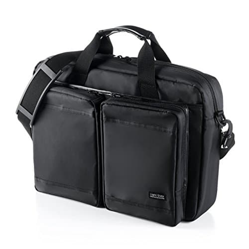 軽量 ビジネスバッグ 撥水 A4 メンズ 15.6型ワイドPC 収納対応 2WAY ショルダー 200-BAG122BK