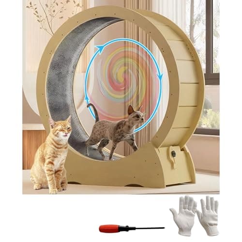 キャットホイール 猫の車輪 猫 ルームランナー 回し車 猫用回し車 ランニングマシーン 大型 おもちゃ 木製キャットホイール 直径100センチメートル 猫 ネコ用 ルームランナー 木製 キャットウォーク 回転 猫ホイール 室内運動用 ランニングホイール 室内 低騒音とロック装置 最小限の隙間設計