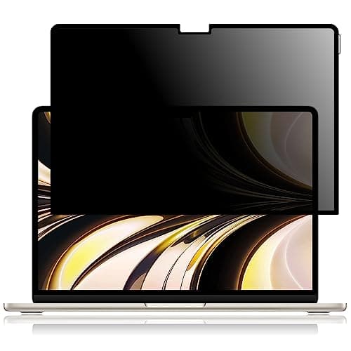 覗き見防止 macbook air 13.6 保護フィルム【ブルーライトカット】反射防止 アンチグレア ナノサクション式 2022~2025年モデル M2~M4対応 LOE0506-RP
